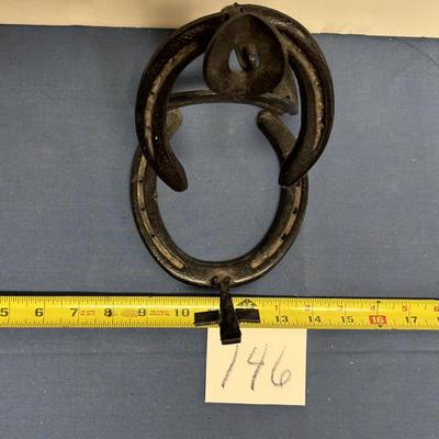 Horse Shoe Kneeling Cowboy