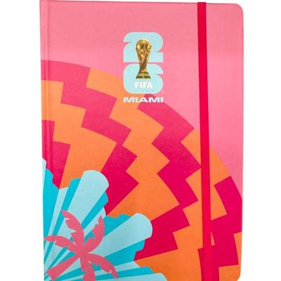 2026 FIFA World Cup Miami 8.5" x 6" Classic Lined Notebook in Hot Pink, Orange & Teal