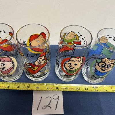 Vintage Chipmunk Glass Lot
