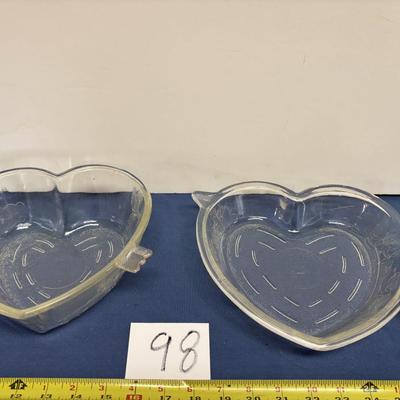 Vintage Safe Bake Heart Shaped Baking Dishes