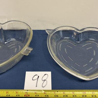 Vintage Safe Bake Heart Shaped Baking Dishes