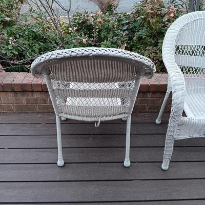 2 OUTDOOR WICKER PATIO/PORCH CHAIRS
