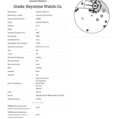 Keystone Pocket Watch