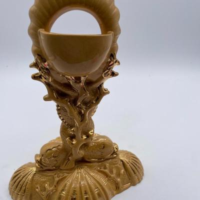 Gold-tone Porcelain Holder