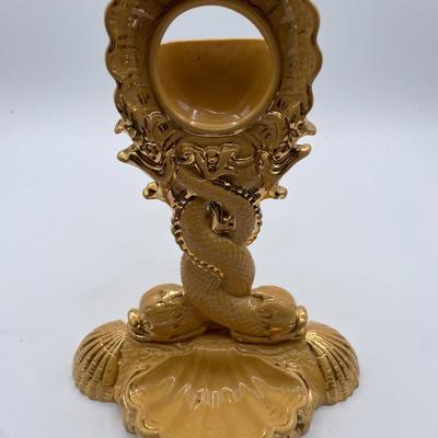 Gold-tone Porcelain Holder