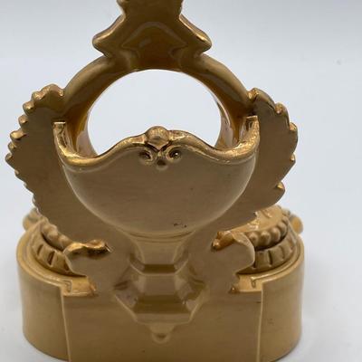 Gold-tone Porcelain Holder