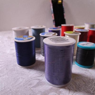 18 large spools of thread