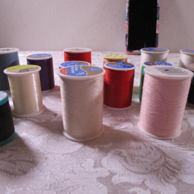 18 large spools of thread