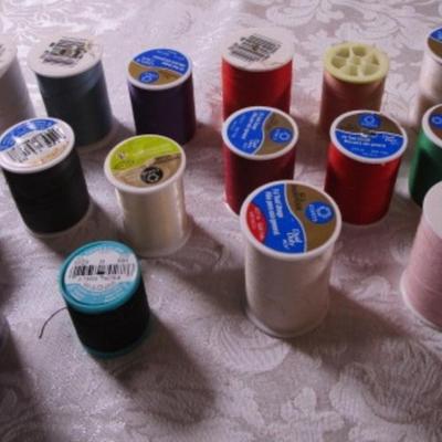 18 large spools of thread