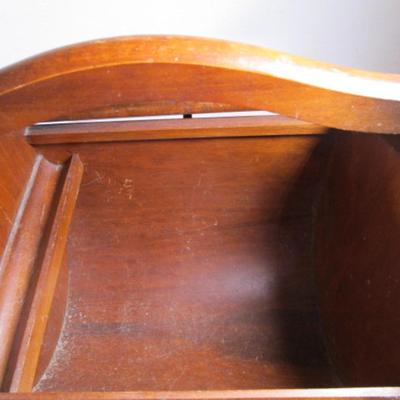 Vintage standing wood sewing box