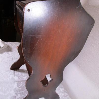 Vintage standing wood sewing box