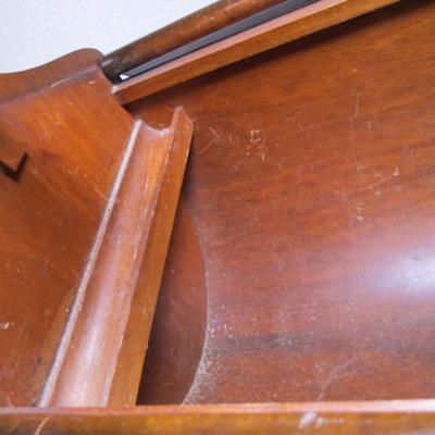 Vintage standing wood sewing box
