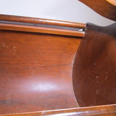 Vintage standing wood sewing box