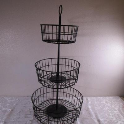 Ikea Sommar 3-tier serving basket, black wire