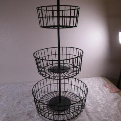 Ikea Sommar 3-tier serving basket, black wire