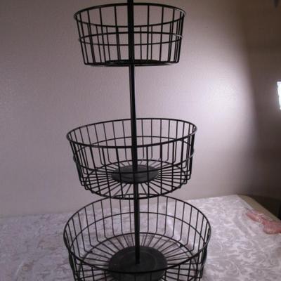 Ikea Sommar 3-tier serving basket, black wire