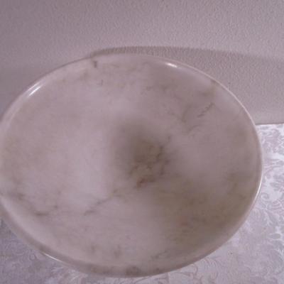 Polished marble display bowl
