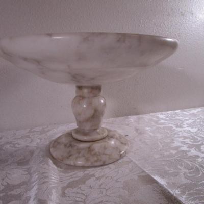 Polished marble display bowl