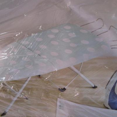 Folding tabletop ironing board with cover