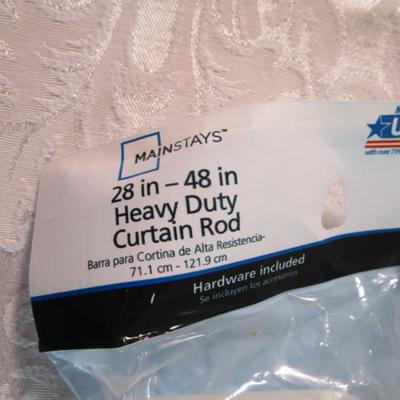 2 Mainstays heavy duty curtain rod, white