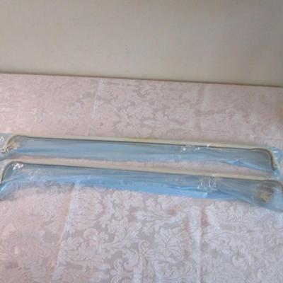 2 Mainstays heavy duty curtain rod, white