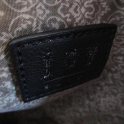 Black lined mini backpack