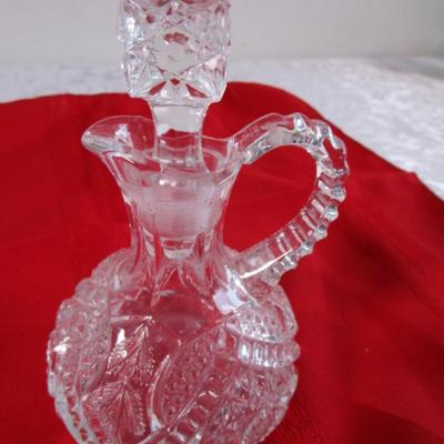 Cut glass cruet with stopper
