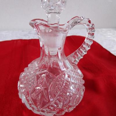 Cut glass cruet with stopper