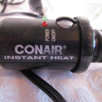 Conair instant heat curling iron, 2 shampoo caps