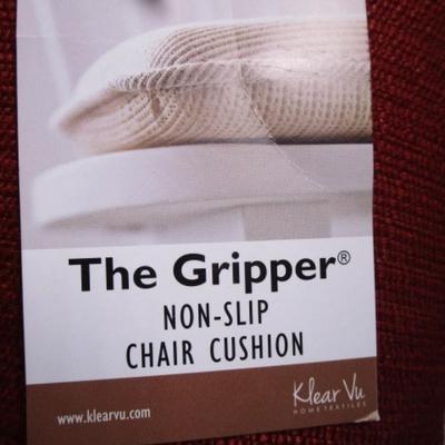 Gripper non-slip chair cushion, burgundy