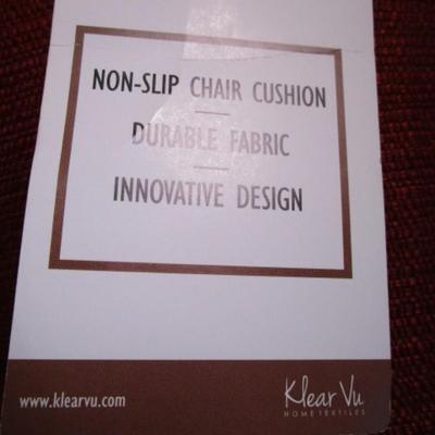 Gripper non-slip chair cushion, burgundy