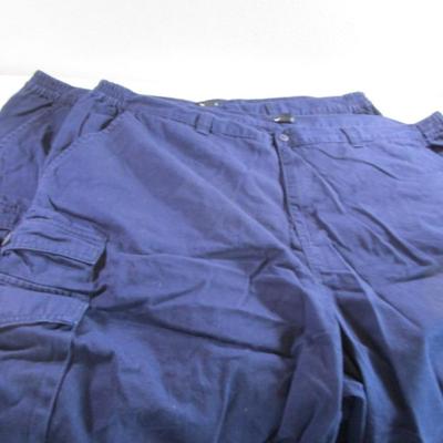 2 pair King Size brand cargo shorts, navy