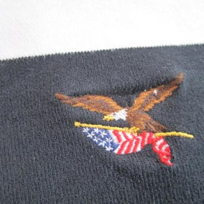 American Living polo shirt, black & white striped