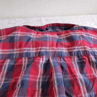 Liberty Blues short-sleeved shirt, red, white & blue plaid
