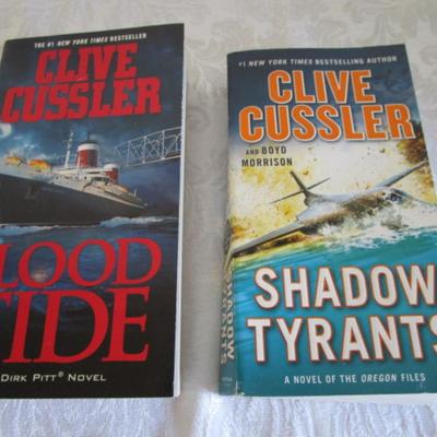 2 Clive Cussler novels, paperback