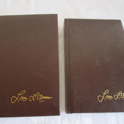 2 Louis L'Amour hardback books