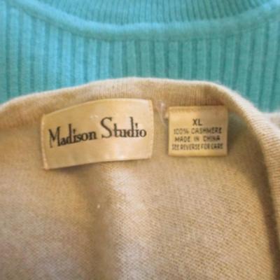 Women's Worthington Madison Studio Cashmere & Cotton Neiman Marcus Studio Joy Sweaters Size L/XL