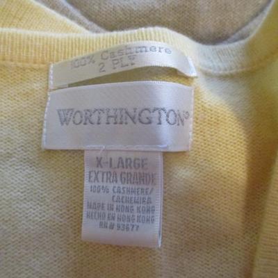 Women's Worthington Madison Studio Cashmere & Cotton Neiman Marcus Studio Joy Sweaters Size L/XL