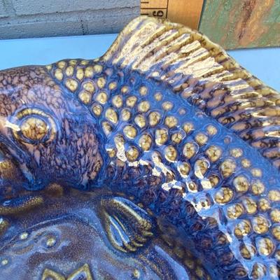 Glazed double fish bowl