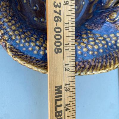 Glazed double fish bowl