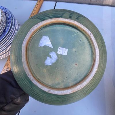 MCM Frogs Hand Thrown Studio Pottery Vase with sculpted Frogs