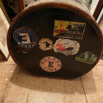 Antique Hat Box Luggage Vintage Stickers