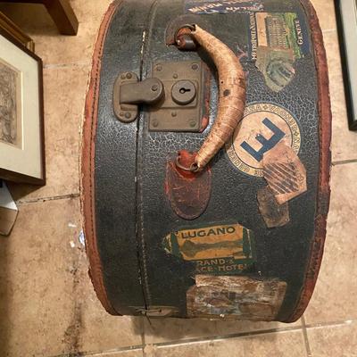 Antique Hat Box Luggage Vintage Stickers