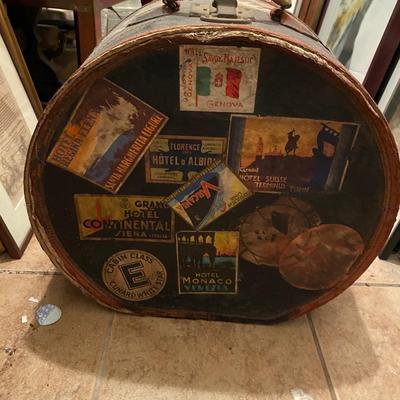 Antique Hat Box Luggage Vintage Stickers