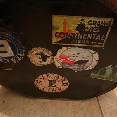 Antique Hat Box Luggage Vintage Stickers