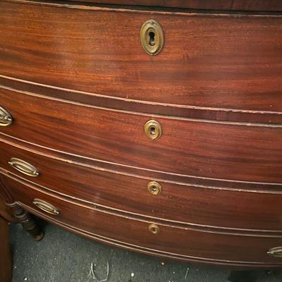Bow Fronted Mahogany Chest
