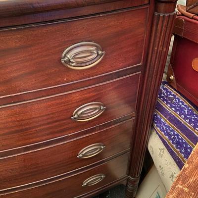 Bow Fronted Mahogany Chest