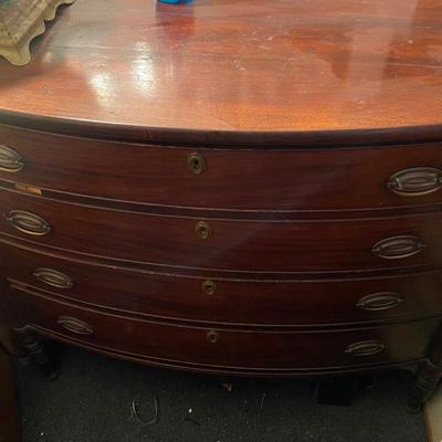Bow Fronted Mahogany Chest