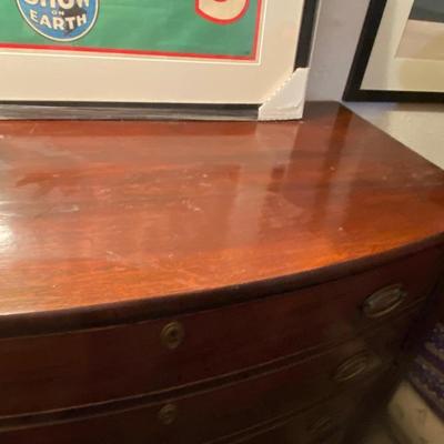 Bow Fronted Mahogany Chest