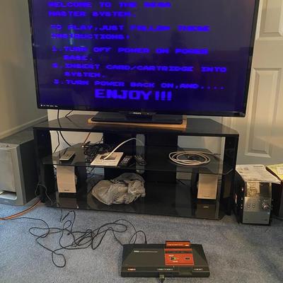 The Sega Master System 3 D Glasses with Games Tested working